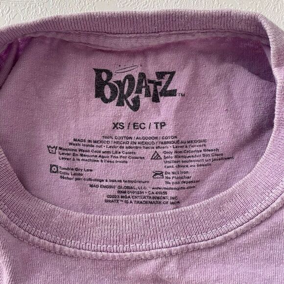 Bratz Graphic Tee | Purple Y2K Baby Tee | Size XS - Picture 7 of 7